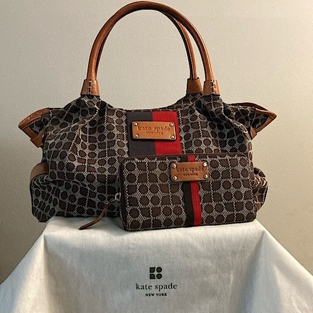 3 Piece Kate Spade Set Vintage Stevie Shoulder Bag & Long Wallet with Dust Bag